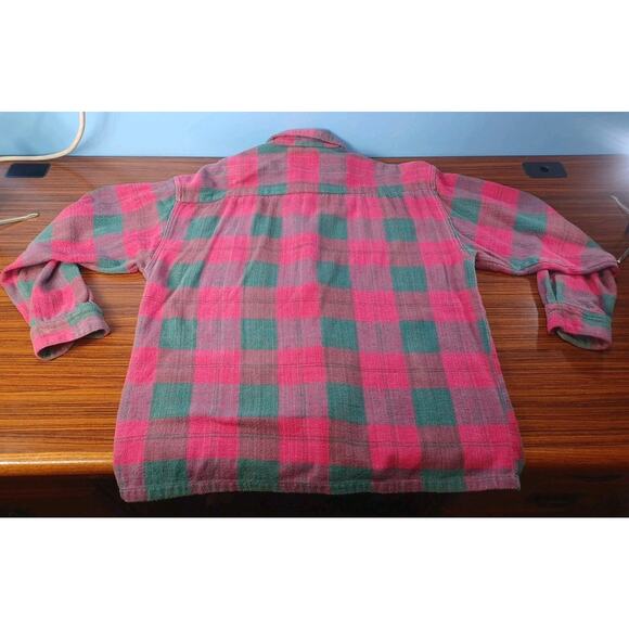Goouch Red And Green Flannel Zip Up Jacket Checkered Size Large - Picture 11 of 13